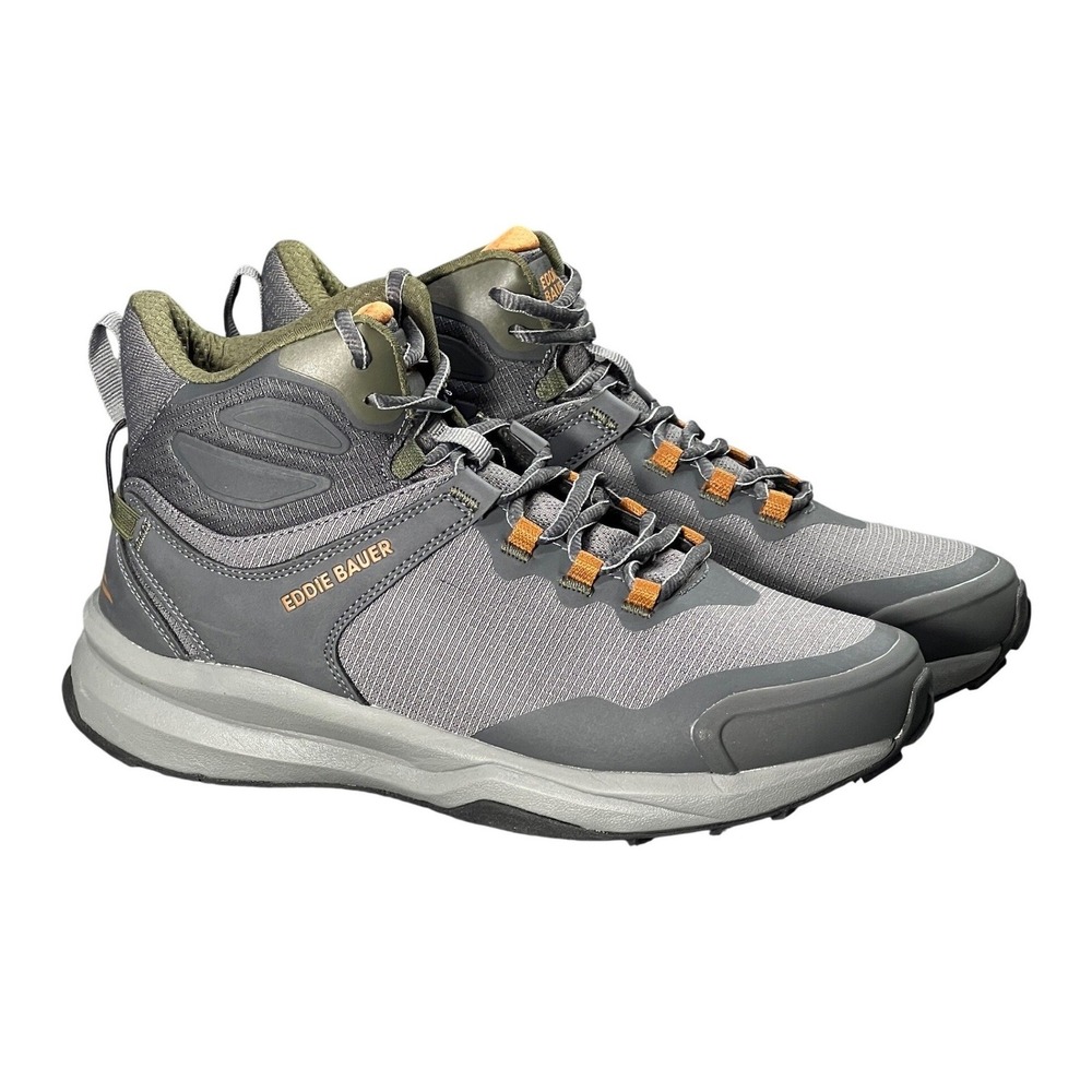 NIB Eddie Bauer Mens 9 Rapoza Outdoor Hiking Sneaker Boot Grey 196064522050